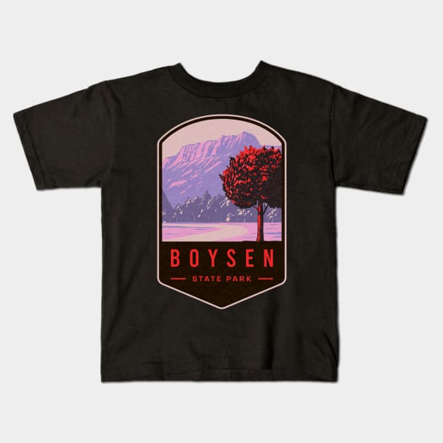 Boysen State Park Kids T-Shirt by JordanHolmes